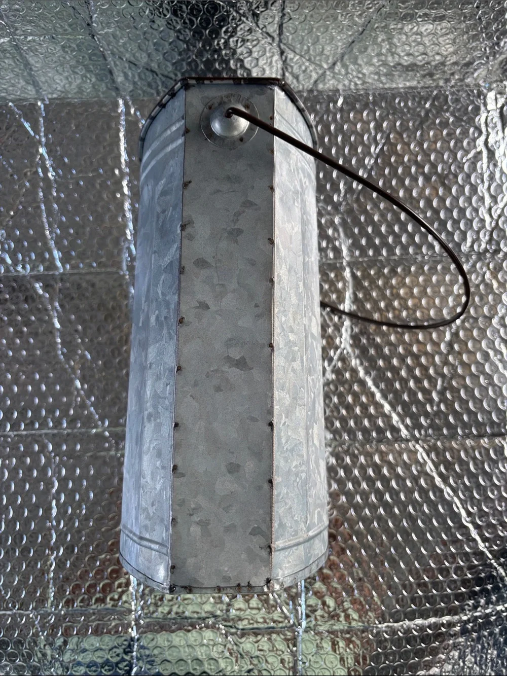 Hobby Lobby Galvanized Metal Bucket - Silver